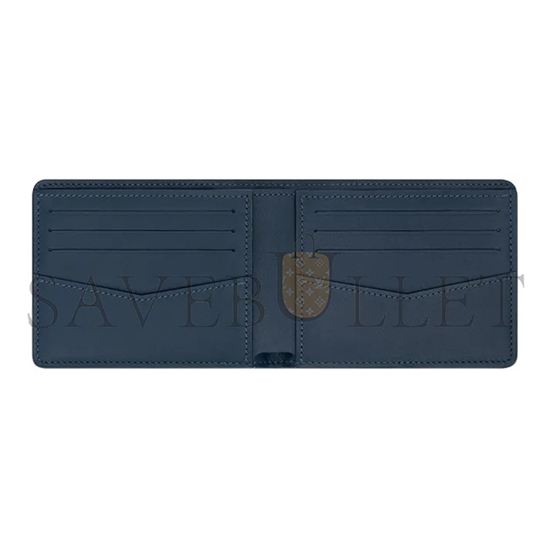 l0*is V*t0n portefeuille slender checkered flap closure cowhide leather and canvas wallet n60544 (11.5*9cm)